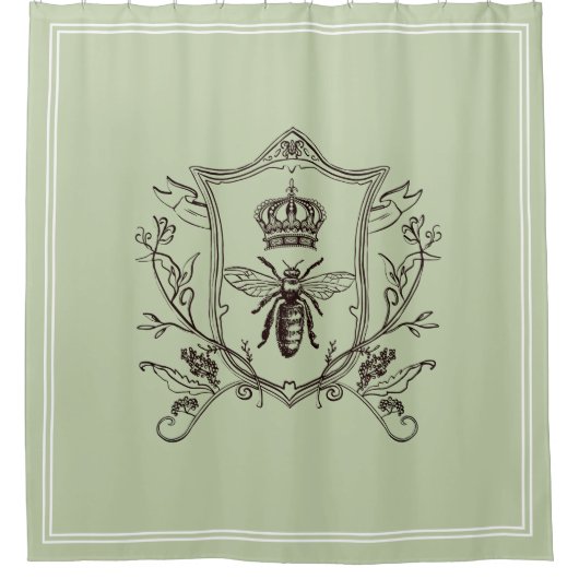 Vintage Pariser Bienenkirche Duschvorhang (Vorderseite)