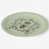 Vintage Pariser Bienenkirche Pappteller (Schrägansicht)