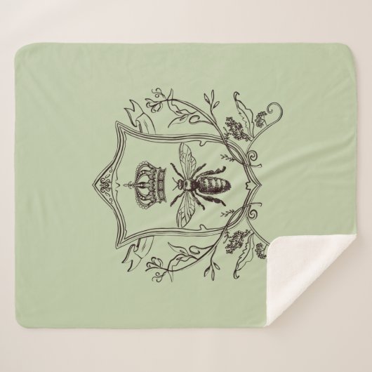 Vintage Pariser Bienenkirche Sherpadecke (Vorderseite (Horizontal))