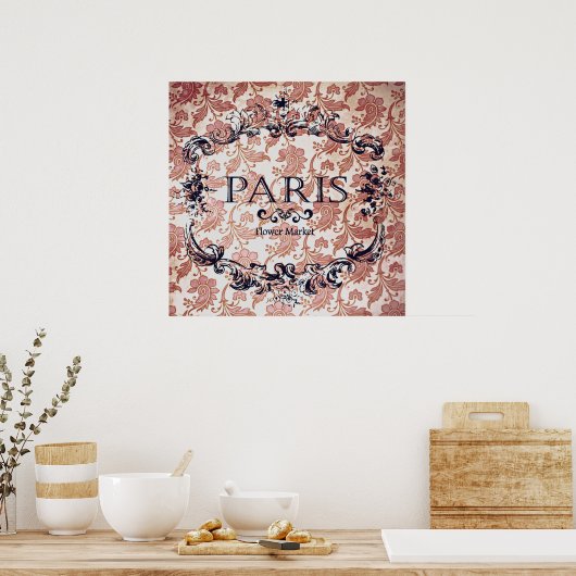 Vintage Pariser Blume Poster (Küche)
