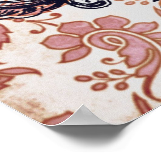 Vintage Pariser Blume Poster (Ecke)