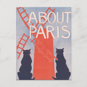 Vintage Pariser Buchcover Postkarte