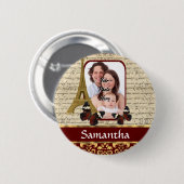 Vintage Pariser Collage Button (Vorne & Hinten)