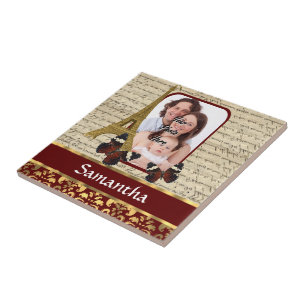Vintage Pariser Collage Fliese