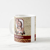 Vintage Pariser Collage Kaffeetasse (Vorderseite Links)