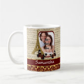 Vintage Pariser Collage Kaffeetasse (Links)