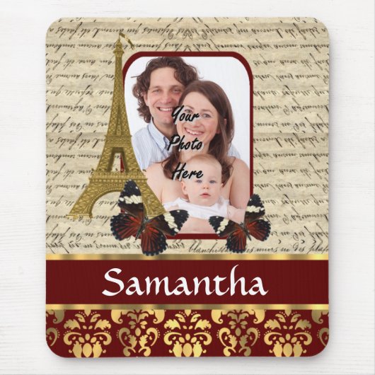 Vintage Pariser Collage Mousepad (Vorne)