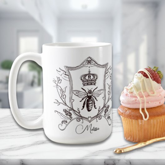 Vintage Pariser Crown Individuelle Name Bee Queen Kaffeetasse