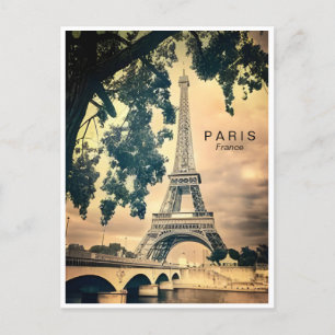 Vintage Pariser Eiffelturmarchitektur - Franz Po Postkarte