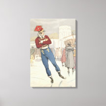 Vintage Pariser Eislaufmode 1898