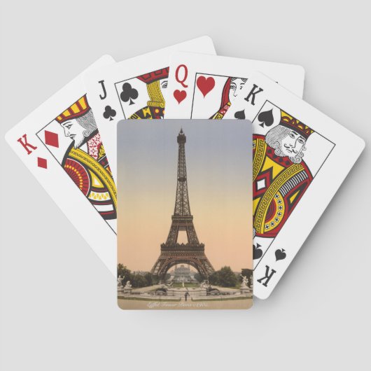 Vintage Pariser Karten, Eiffelturm Frankreich c190 Spielkarten (Rückseite)