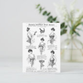 Vintage Pariser Korsett-Werbung Postkarte (Stehend Vorderseite)