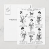 Vintage Pariser Korsett-Werbung Postkarte (Vorne/Hinten)