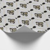 Vintage Pariser Lilie Wein Geschenkpapier (Ecke)