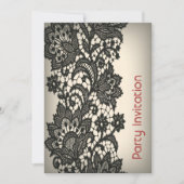 Vintage Pariser Mode Blumenmuster Einladung (Vorderseite)