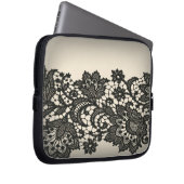 Vintage Pariser Mode Blumenmuster Laptopschutzhülle (Vorne Rechts)