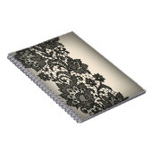 Vintage Pariser Mode Blumenmuster Notizblock (Rechte Seite)