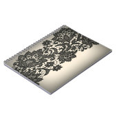 Vintage Pariser Mode Blumenmuster Notizblock (Linke Seite)