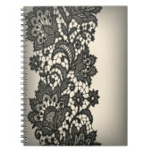 Vintage Pariser Mode Blumenmuster Notizblock (Vorderseite)