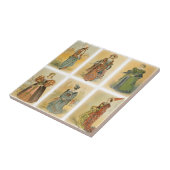 Vintage Pariser Mode - Mittelalterlich Fliese (Seite)