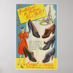 Vintage Pariser Modewerbung Poster