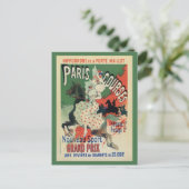 Vintage Pariser Pferderennen Postkarte (Stehend Vorderseite)