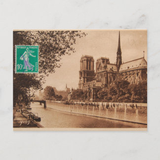 Vintage Pariser Postkarte, Kathedrale Notre Dame Postkarte