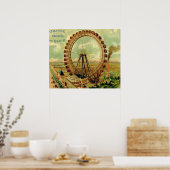 Vintage Pariser Postkarte Poster (Küche)