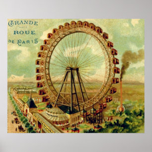 Vintage Pariser Postkarte Poster