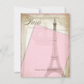 Vintage Pariser Princess-Babydusche Einladung (Rückseite)