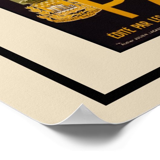 Vintage Pariser Springbrunnen Poster (Ecke)