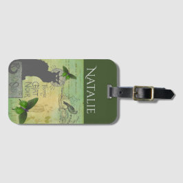 Vintage Pariser Tour zum Chat Noir Collage Gepäckanhänger