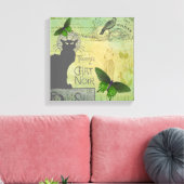 Vintage Pariser Tour zum Chat Noir Collage Leinwanddruck (Insitu (Wohnzimmer))