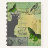 Vintage Pariser Tour zum Chat Noir Collage Notizblock (Vorderseite)