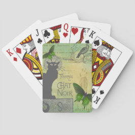 Vintage Pariser Tour zum Chat Noir Collage Spielkarten