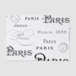 Vintage Pariser Typografie Seidenpapier