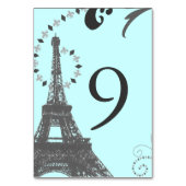 Vintage Parishochzeit in Schwarzwald Tischnummer (Rückseite)