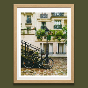 Vintage Parisian Straßenfahrrad Retro Poster