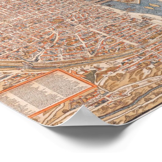 Vintage Pariskarte Poster (Ecke)