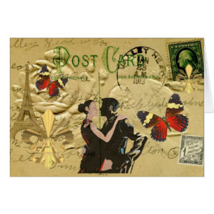 Vintage ParisTangopostkarte