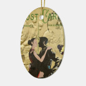 Vintage ParisTangopostkarte Keramik Ornament (Links)