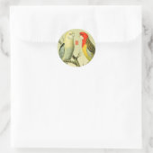 Vintage Parkettböden - mit Monogramm Runder Aufkleber (Tasche)