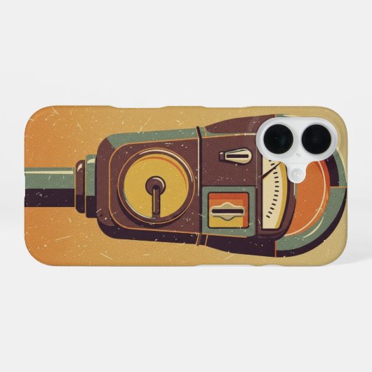 Vintage Parking Meter iPhone 16 Hülle (Rückseite (Horizontal))