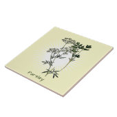Vintage Parsley Herb Keramik Fliese (Seite)
