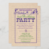 Vintage Party Einladung (Vorne/Hinten)