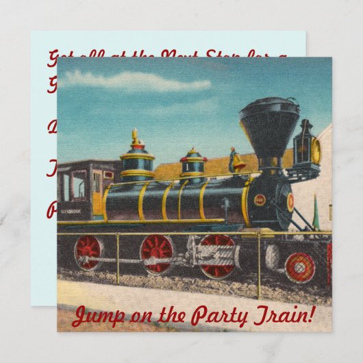 Vintage Party Einladung (Vorne/Hinten)