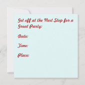 Vintage Party Einladung (Rückseite)