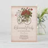 Vintage Party Einladung für das Fahrradfahren (Stehend Vorderseite)
