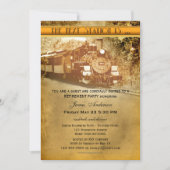 Vintage Party Einladung für das Ruhestand (Vorderseite)