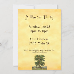 Vintage Party Einladungen aus Eichenbaum